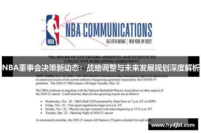 NBA董事会决策新动态：战略调整与未来发展规划深度解析